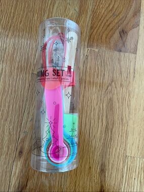 Colorful Measuring Spoon & Whisk Set - Pink, Teal, Green